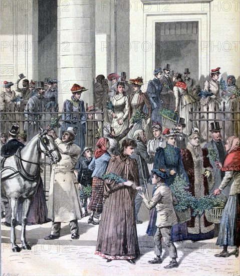 Palm Sunday, Holy Week, Paris, 1891. Artist: Henri Meyer