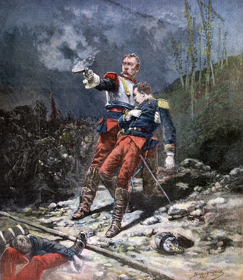 'Face the Enemy', 1884, (1890). Creator: F Meaulle.