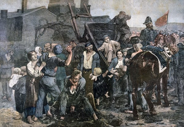 The Miner's Strike in Carmaux, 1892. Artist: Unknown