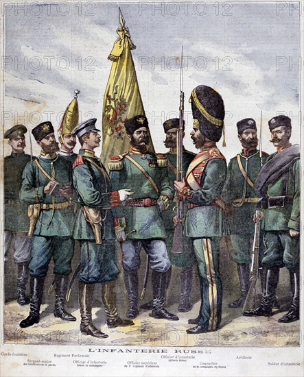 Russian infantry, 1892. Artist: Henri Meyer