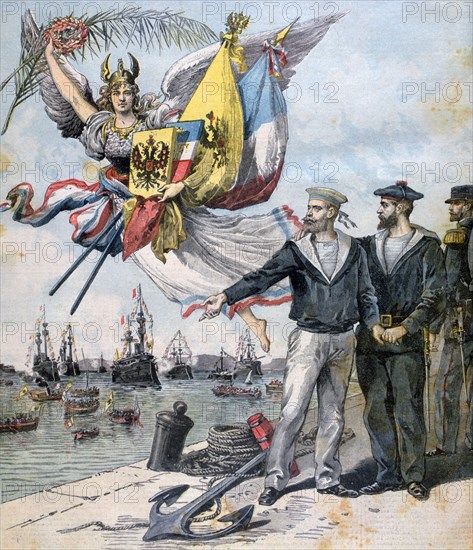 The Franco-Russian Entente, 1893. Artist: Henri Meyer