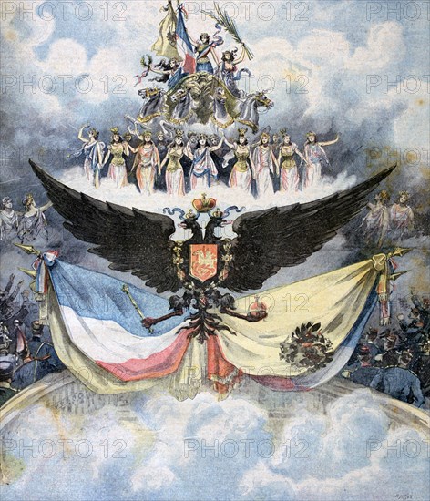 Celebrations at the Opera in Paris in honour of the Franco-Russian Dual Alliance, 1893. Artist: Henri Meyer