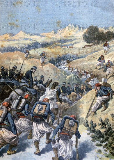 'Battle with the Brigands, Algeria', 1892. Artist: Frederic Lix