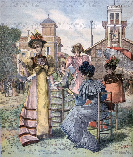 Longchamp races in spring, Paris, 1893. Artist: Unknown