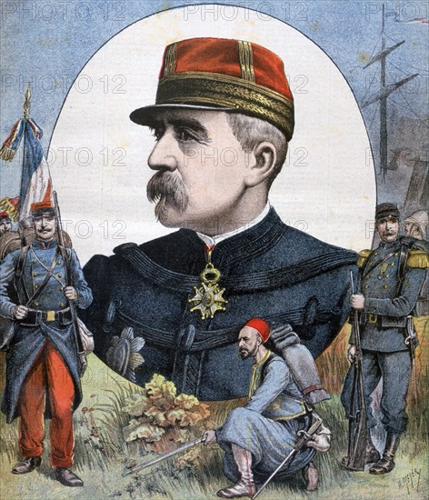 General Jacques Duchesne, commander of the French expeditionary force to Madagascar, 1894. Artist: Henri Meyer