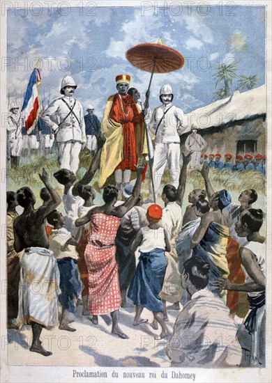 Proclamation of the new King of Dahomey, 1894. Artist: Oswaldo Tofani