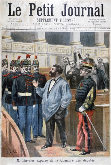 Christophe Thivrier expelled from the Chamber of Deputies, Paris, 1894. Artist: Jose Belon