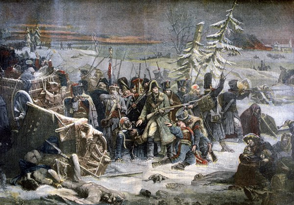 'Marshall Ney during the retreat from Russia', (1812) 1894. Artist: Unknown