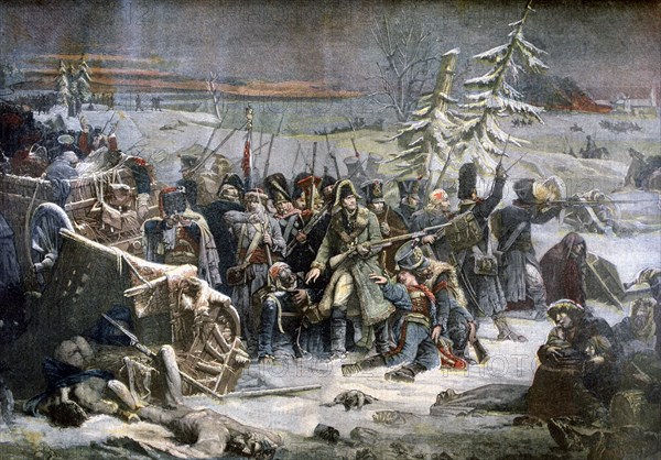 'Marshall Ney during the retreat from Russia', (1812) 1894. Artist: Unknown