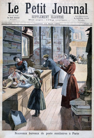 New auxiliary post offices, Paris, 1894. Artist: Unknown