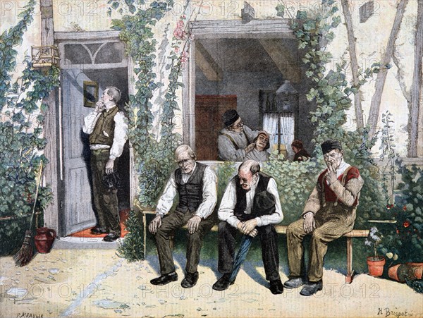'At the Barber's', 1895. Artist: F Meaulle