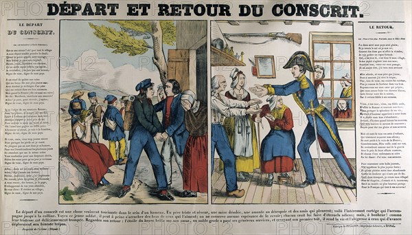 'The Departure and Return of the Conscript', 19th century. Artist: Unknown