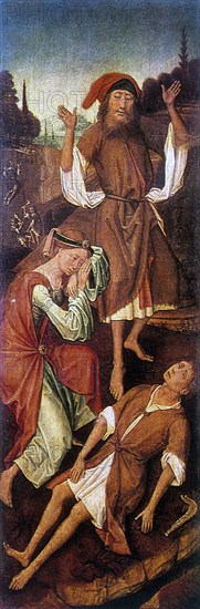 'Adam and Eve Crying over the Body of Able', c1440-1495. Artist: Vrancke Van der Stockt