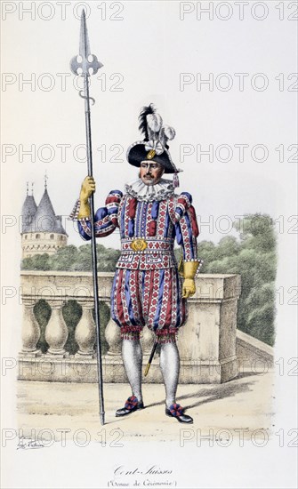 'Cent-Suisses, Tenue de Cèrèmonie', 1814-17. Artist: Eugene Titeux