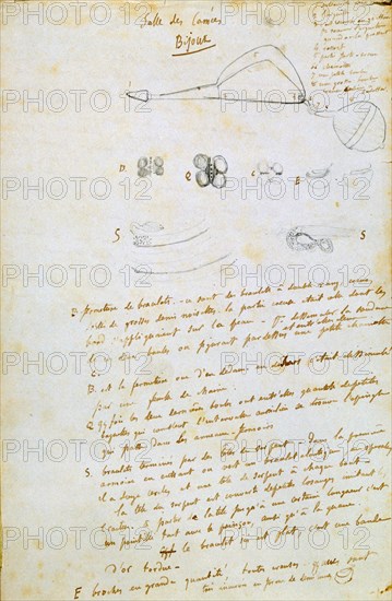 'Drawings of jewels for Salammbô, c1858. Artist: Gustave Flaubert