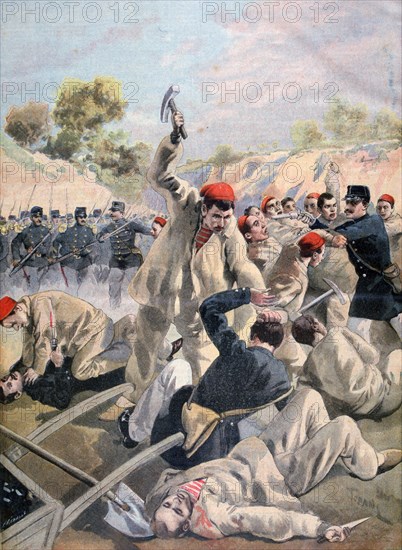 A Revolt of French Anarchists in Guyana, 1894. Artist: Oswaldo Tofani