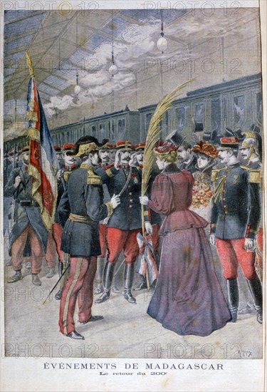 The return of the 200 regiment from Madagascar, 1896. Artist: Henri Meyer