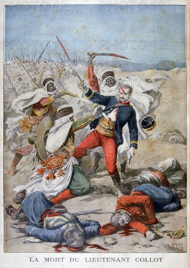 Death of Lieutenant Collet, Algeria, 1896. Artist: Henri Meyer