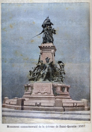 Monument to the defence of St Quentin, 1557, (1896). Creator: F Meaulle.