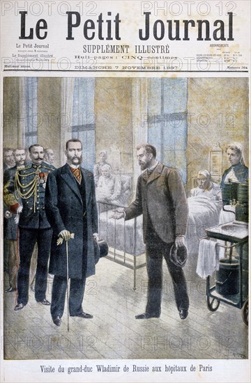 Grand Duke Vladimir of Russia visiting a Paris hospital, 1897 Artist: Henri Meyer