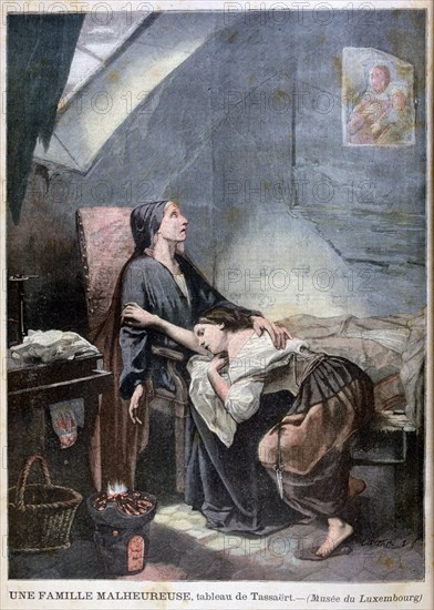 'The Poverty-Stricken Family, or The Suicide', 1849, (1897). Artist: Unknown