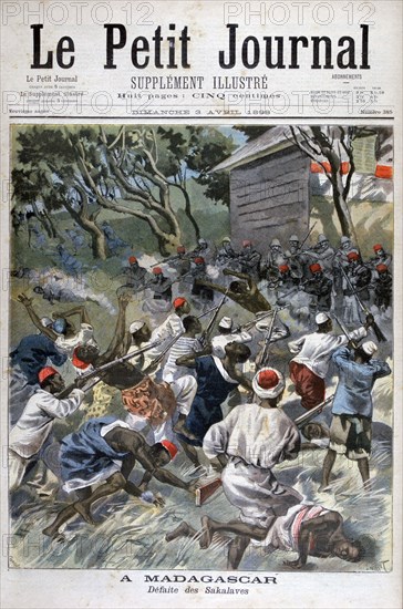 Defeat of the Sakalava, Madagascar, 1898. Artist: F Meaulle