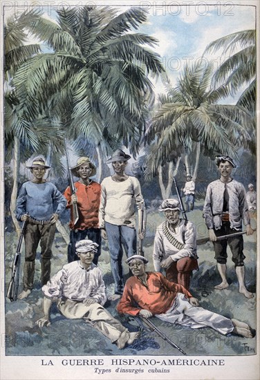 Insurgent Cubans during the Spanish-American War, 1898. Artist: F Meaulle