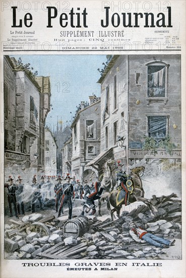 Serious disorders and rioting in Milan, Italy, 1898. Artist: Henri Meyer