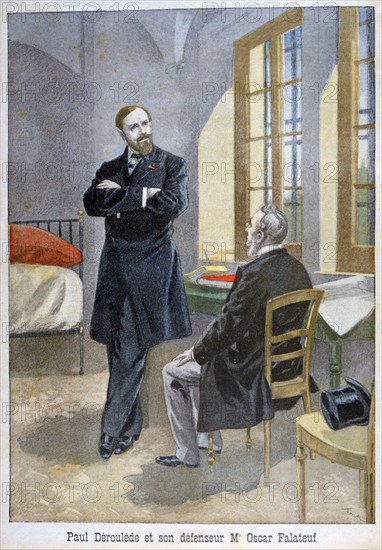 Paul Déroulède and his defender Oscar Falateuf, 1899.  Artist: Oswaldo Tofani