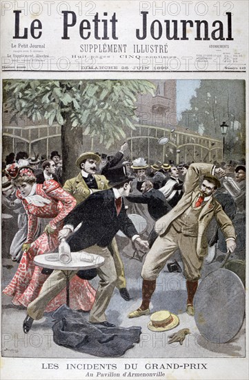 Incident at the Grand-Prix, Pavillion d'Armenonville, France, 1899.  Artist: Eugene Damblans