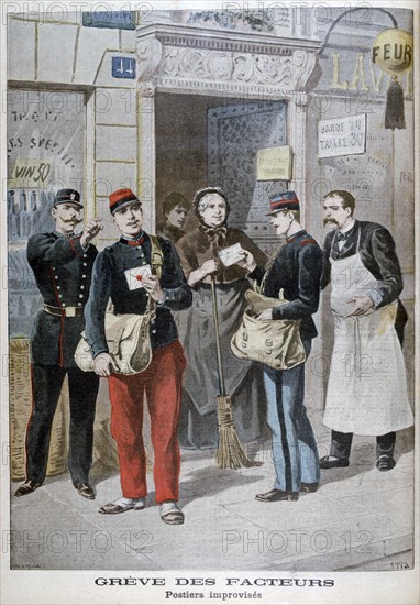 Post-office employees improvise, 1899.  Artist: Henri Meyer