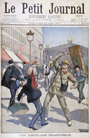 Irascible English tourist, Paris, 1900. Artist: Unknown