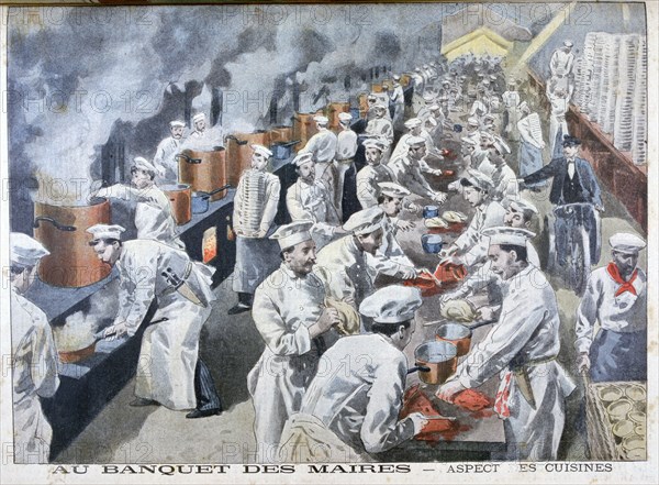 Mayor's Banquet, Paris, 1900. Artist: Unknown