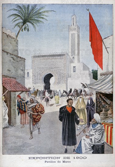 The Moroccan pavilion at the Universal Exhibition of 1900, Paris, 1900. Artist: Unknown