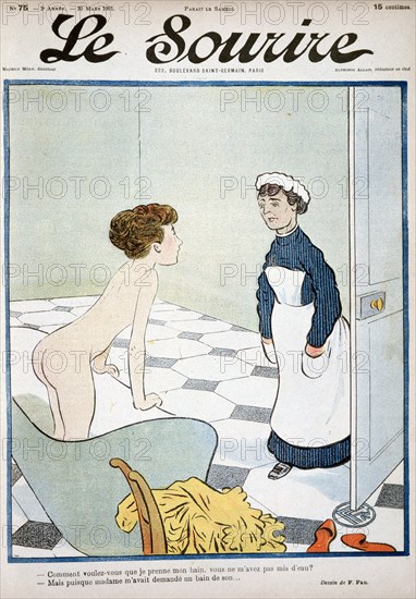 Front cover of 'Le Sourire' magazine, 30th March 1901. Artist: Fernand Fau