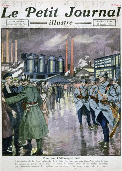 The occupation of the Ruhr by France and Belgium troops, 1923. Artist: Unknown