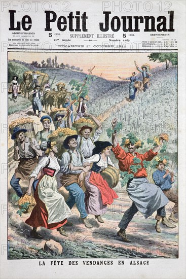 Festival of the grape harvest in Alsace, 1911. Artist: Unknown
