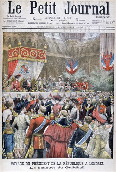 A banquet for the visiting French president, Guildhall, London, 1903. Artist: Unknown
