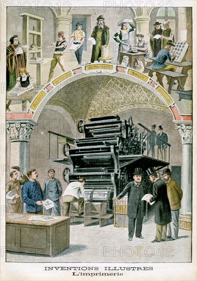 Inventions, The print works, 1901. Artist: Unknown