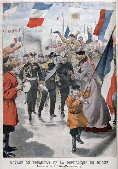 The President of the Republic of France visiting St Petersburg, Russia, 1902. Artist: Unknown