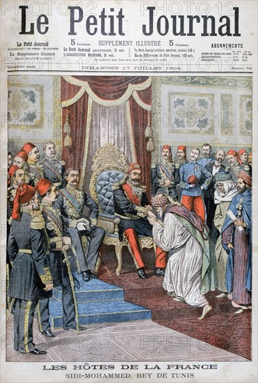 Audience with Muhammad IV al-Hadi, the Bey of Tunis, 1904. Artist: Unknown