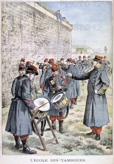 French army drum school, 1903. Artist: Unknown