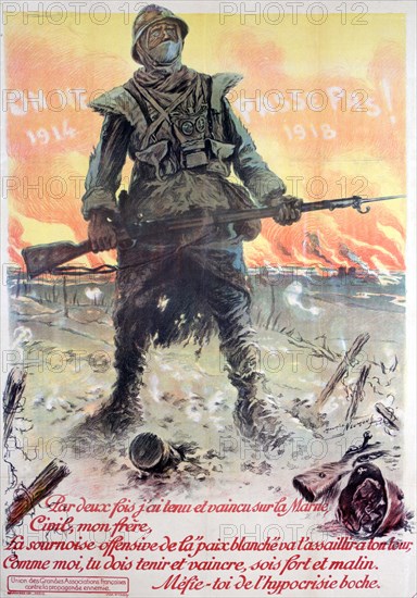 'They Shall Not Pass! 1914-1918', 1918. Artist: Maurice Neumont