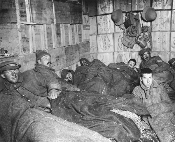 Troops at rest, Dardanelles, Turkey, 1915-1916. Artist: Unknown