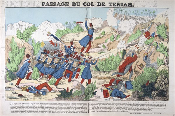 Passage du Col Teniah, conquest of Algeria, 12th May 1840, France 19C. Artist: Unknown