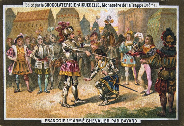 Francois I creates knight at Bayard, 1515, c19th Century. Artist: Unknown