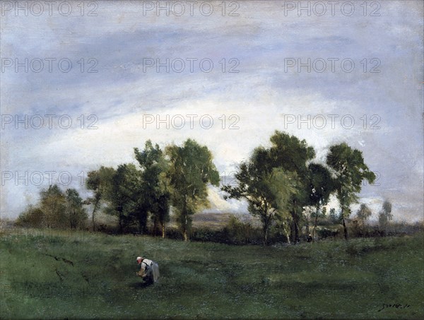 'Woman in Country Field', c1828-1876. Artist: Narcisse Virgile Diaz de la Pena