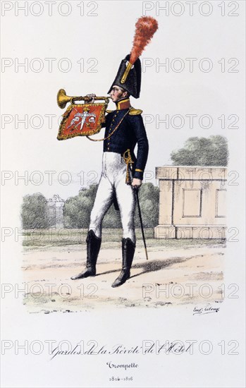 'Gardes de la Prevote de l'Hotel, Trumpeter', 1814-16 Artist: Eugene Titeux