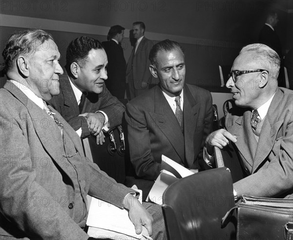 US and Pakistan delegates at the United Nations, Paris, 1950s. Artist: Unknown