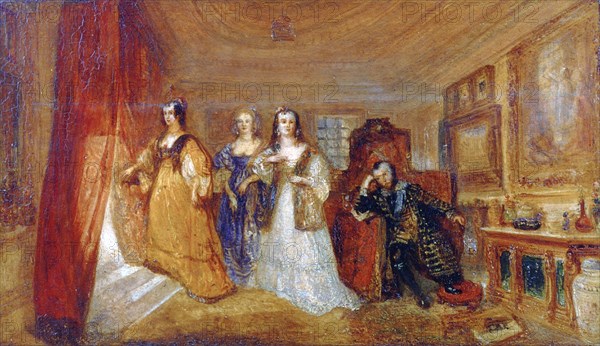 'Lucy, Countess of Carlisle, and Dorothy Percy's Visit to their Father Lord Percy...', c1831. Artist: JMW Turner